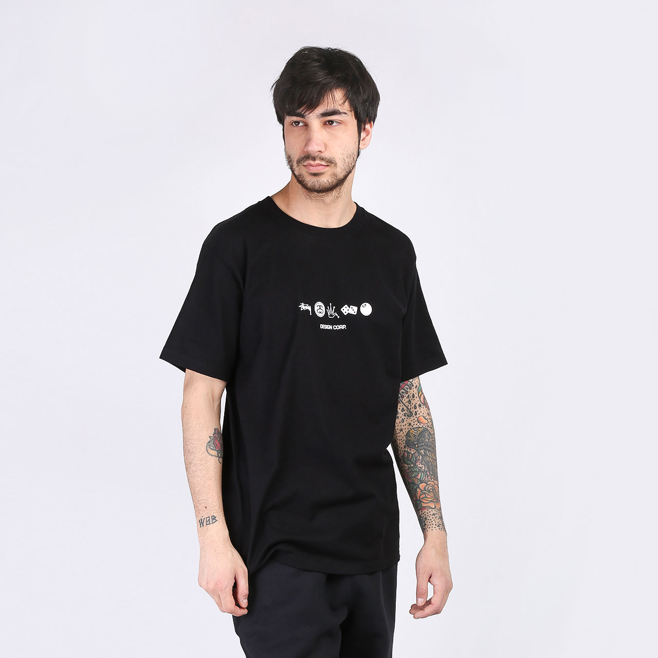 Мужская футболка Stussy T-SHIRT GLOBAL DESIGN (1904506-black)  - цена, описание, фото 3