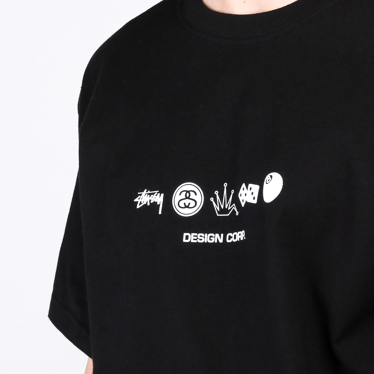 мужская черная футболка Stussy T-SHIRT GLOBAL DESIGN 1904506-black - цена, описание, фото 4