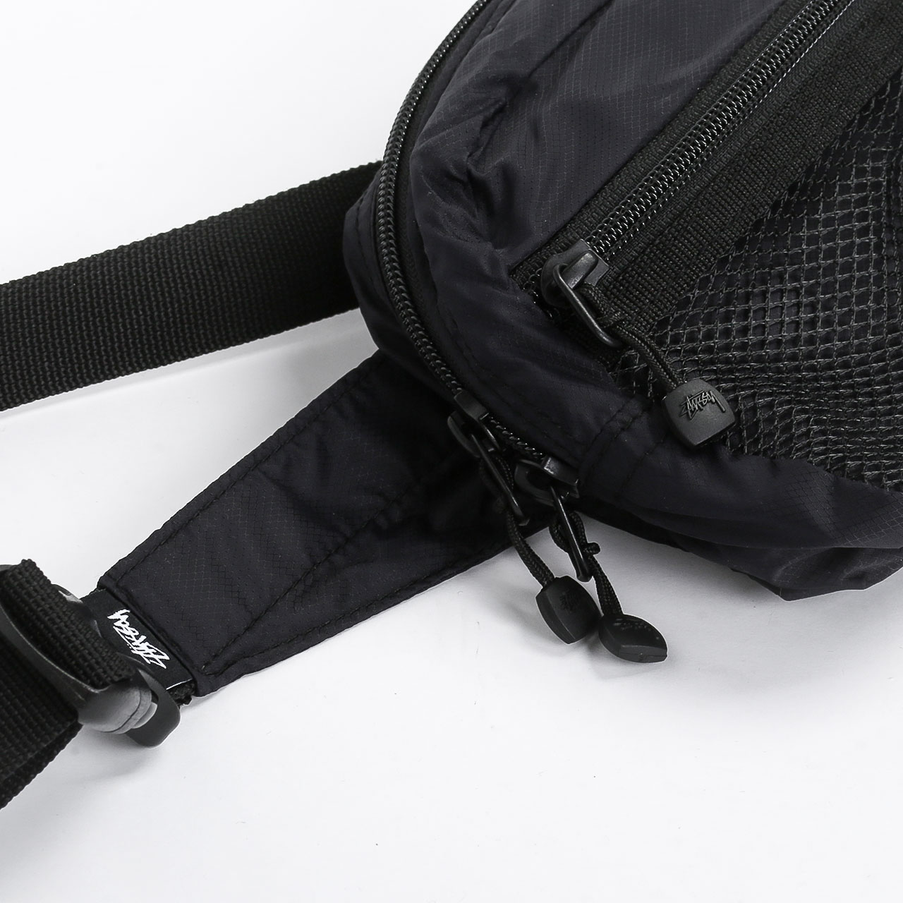  черная сумка Stussy Light Weight Waist Bag 134210-black - цена, описание, фото 3