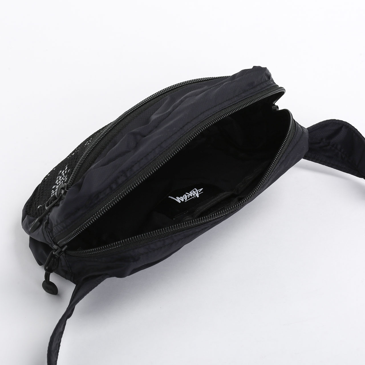  черная сумка Stussy Light Weight Waist Bag 134210-black - цена, описание, фото 4