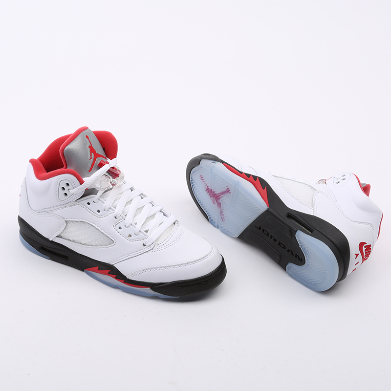 женские белые кроссовки Jordan 5 Retro (GS) 440888-102 - цена, описание, фото 5