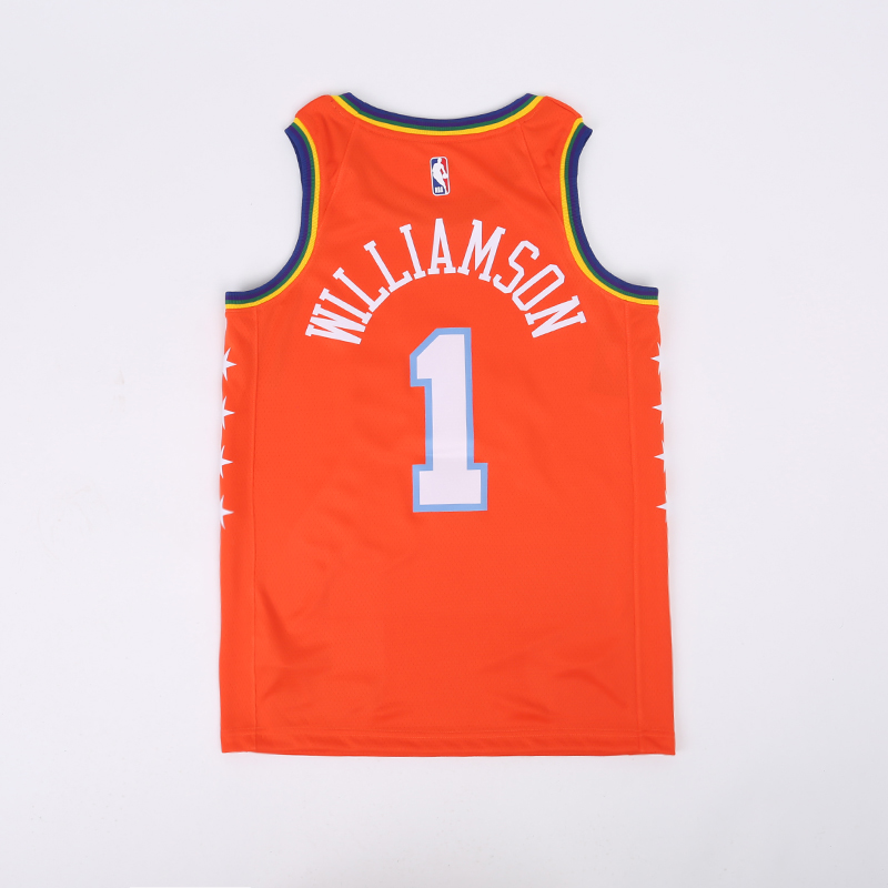 мужская оранжевая майка Nike Zion Williamson Jersey CU8606-800 - цена, описание, фото 2