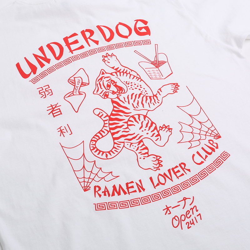 мужская белая футболка Underdog Ramen Ramen - цена, описание, фото 4