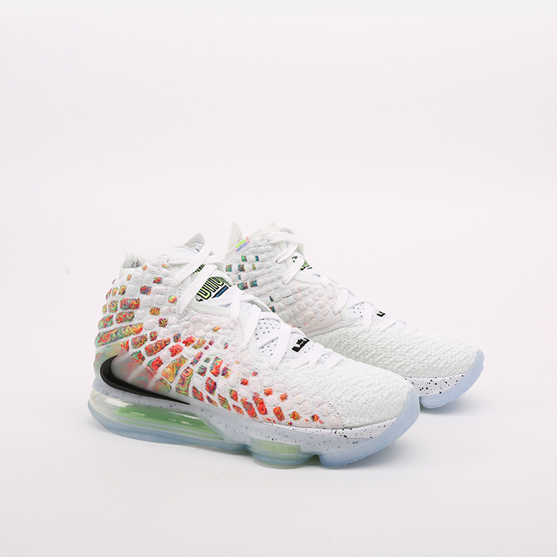  белые баскетбольные кроссовки Nike Lebron XVII BQ3177-100 - цена, описание, фото 5