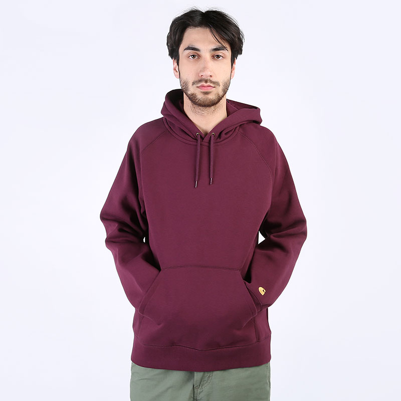 

Толстовка Carhartt WIP, Бордовый, Hooded Chase Sweat
