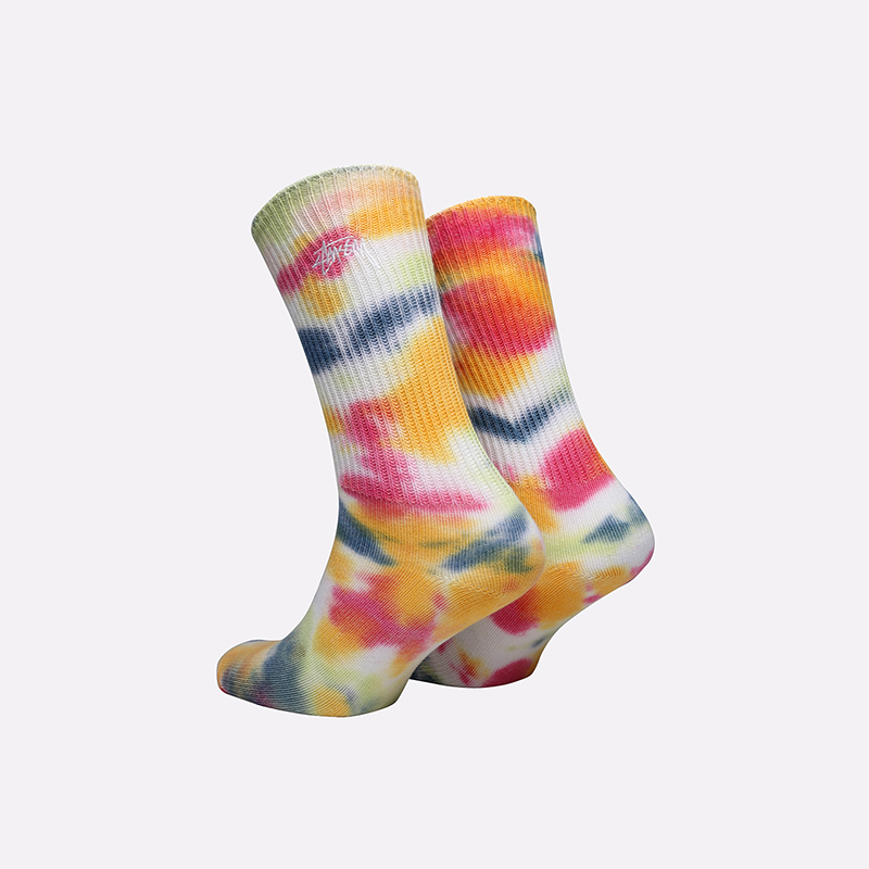 мужские разноцветные носки Stussy Tie DYE Socks 138661-pink - цена, описание, фото 2