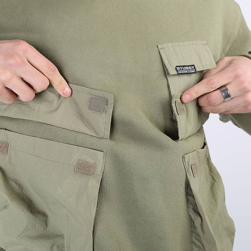 Мужская толстовка Stussy Cargo Fleece Hood (218094-khaki)  - цена, описание, фото 5