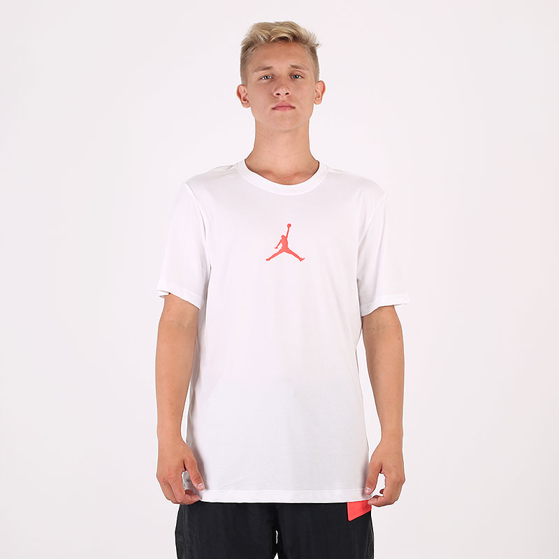 

Футболка Jordan, Белый, Jumpman Dri-FIT Cotton Short Sleeve Crew