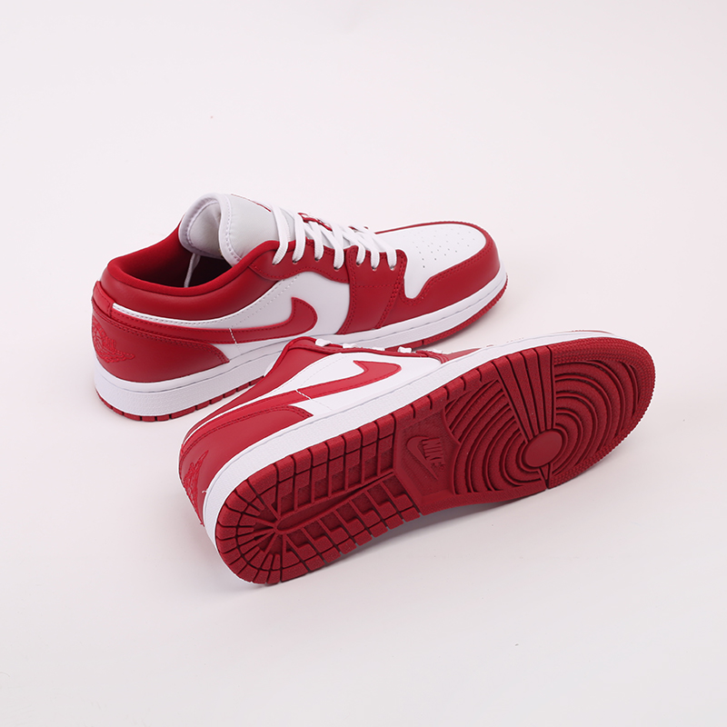 мужские красные кроссовки Jordan 1 Low 553558-611 - цена, описание, фото 3