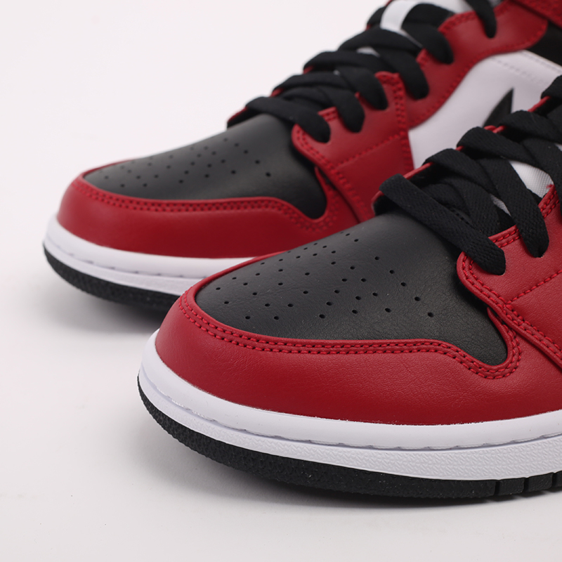 мужские красные кроссовки Jordan 1 Mid 554724-069 - цена, описание, фото 6