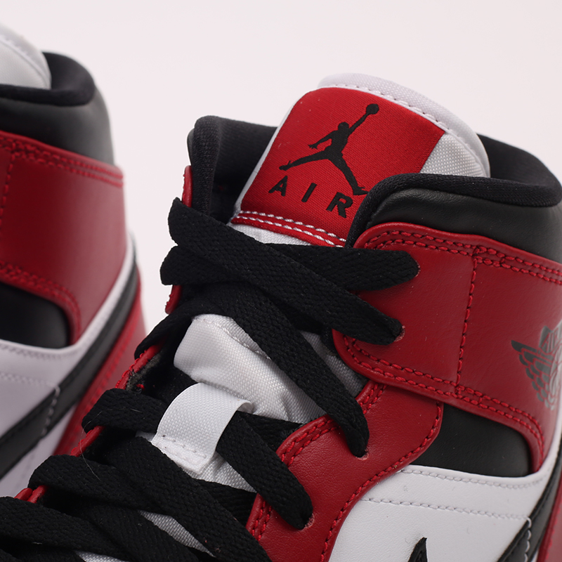 мужские красные кроссовки Jordan 1 Mid 554724-069 - цена, описание, фото 7