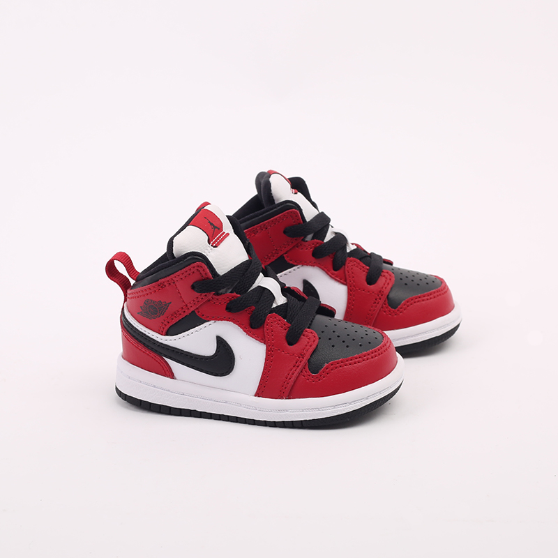 детские красные кроссовки Jordan 1 Mid (TD) 640735-069 - цена, описание, фото 2