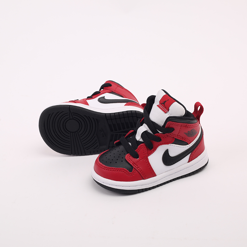 детские красные кроссовки Jordan 1 Mid (TD) 640735-069 - цена, описание, фото 4