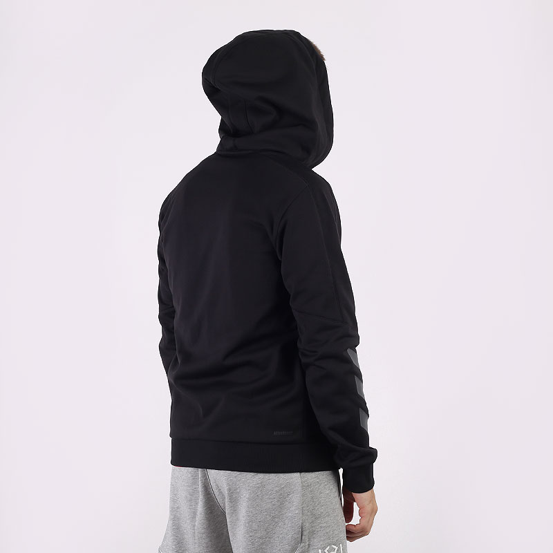 мужская черная толстовка adidas HRDN Fleece FZ FH7754 - цена, описание, фото 6