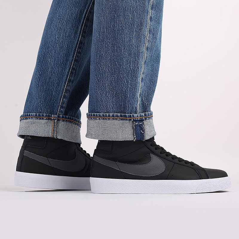мужские черные кроссовки Nike Zoom Blazer Mid ISO CV4284-001 - цена, описание, фото 8