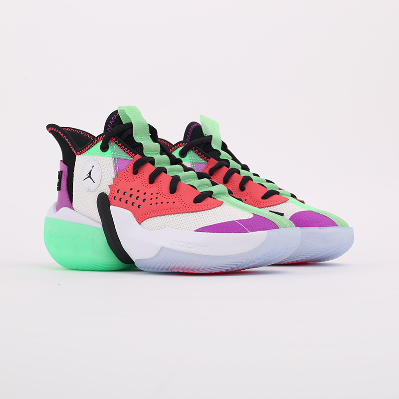  разноцветные баскетбольные кроссовки Jordan React Elevation CK6618-101 - цена, описание, фото 2