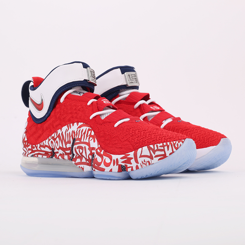 мужские красные баскетбольные кроссовки Nike Lebron XVII FP CT6047-600 - цена, описание, фото 2