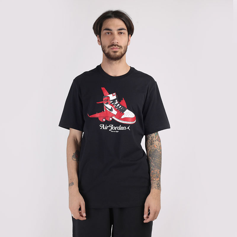 мужская черная футболка Jordan Brand Short-Sleeve Graphic Crew CN3596-010 - цена, описание, фото 1