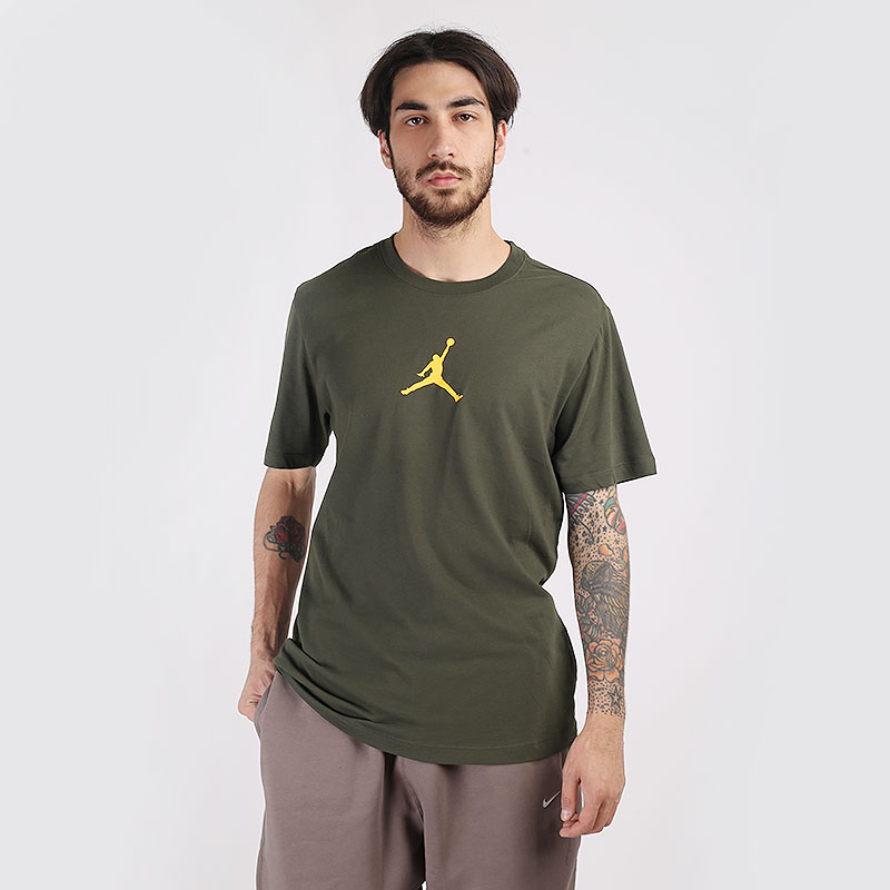 мужская зеленая футболка Jordan Jumpman Dri-FIT Short Sleeve Crew CW5190-325 - цена, описание, фото 1