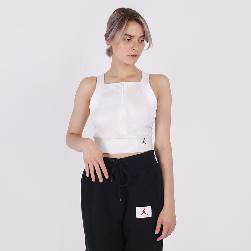 женский белый топ Jordan Utility Crop Top CV7975-100 - цена, описание, фото 1