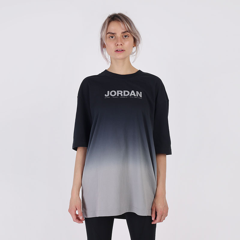 женская черная футболка Jordan Oversize SS Tee CU6368-073 - цена, описание, фото 1