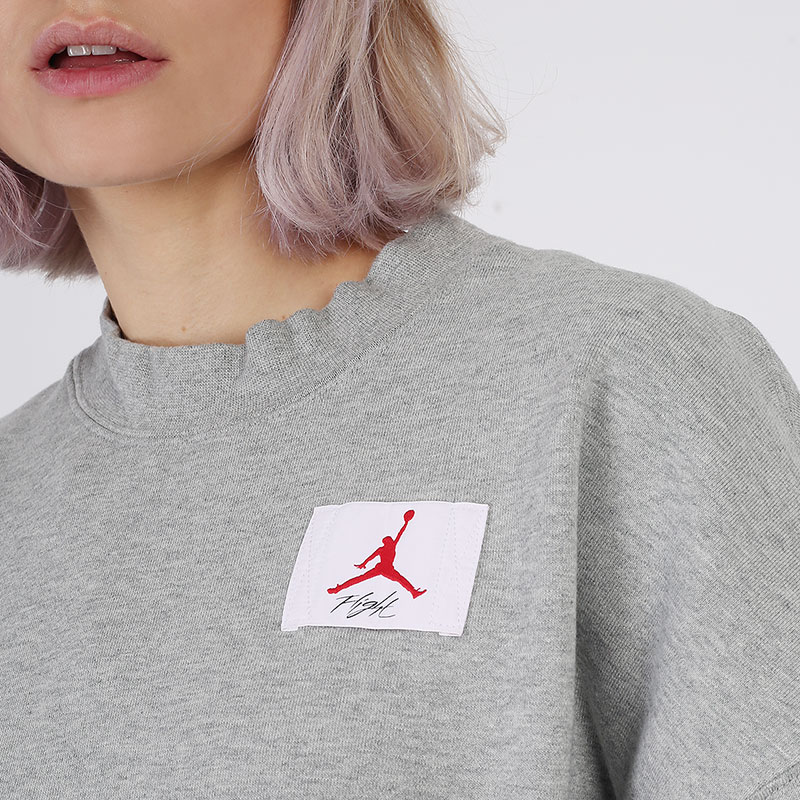 Женская толстовка Jordan Flight Fleece Crew (CV7783-063)  - цена, описание, фото 3