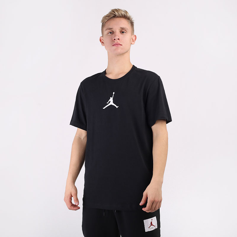 мужская черная футболка Jordan Jumpman Dri-FIT Tee CW5190-010 - цена, описание, фото 1