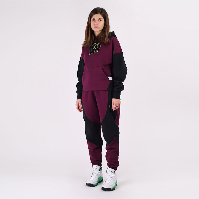 женские фиолетовые брюки Jordan Paris Saint-Germain Fleece Pants CU5299-610 - цена, описание, фото 8