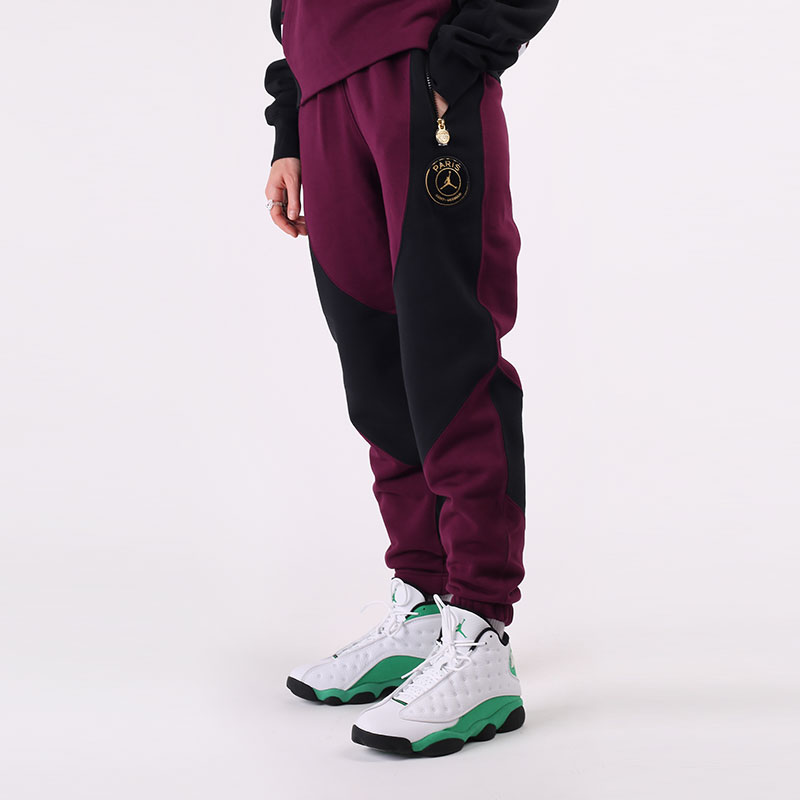 женские фиолетовые брюки Jordan Paris Saint-Germain Fleece Pants CU5299-610 - цена, описание, фото 1