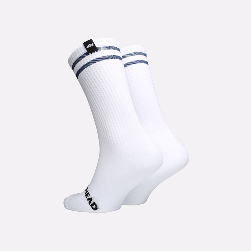 мужские белые носки Sneakerhead 2 Stripes SNKR white-blue - цена, описание, фото 2