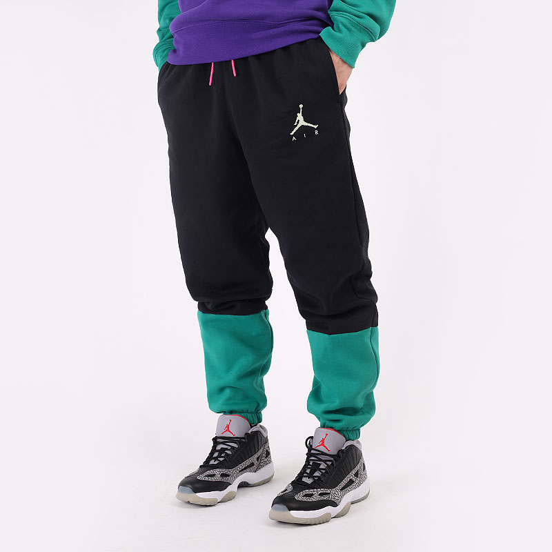 мужские разноцветные брюки Jordan Jumpman Air Fleece Pant CK6694-011 - цена, описание, фото 1