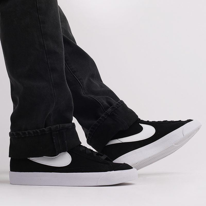 мужские черные кроссовки Nike Blazer Mid '77 Suede CI1172-005 - цена, описание, фото 8