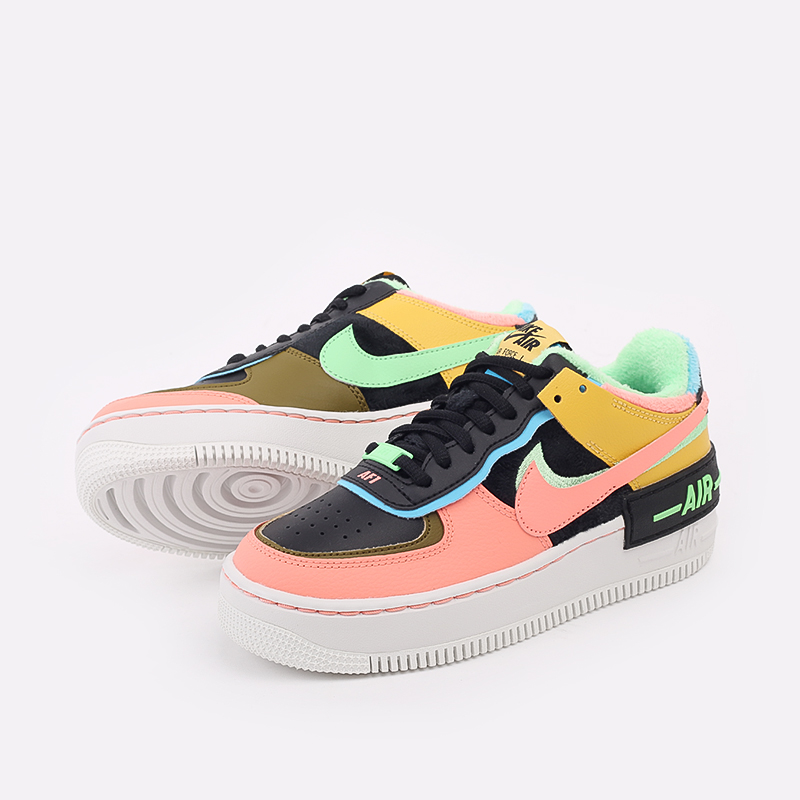 женские разноцветные кроссовки Nike WMNS Air Force 1 Shadow SE CT1985-700 - цена, описание, фото 3