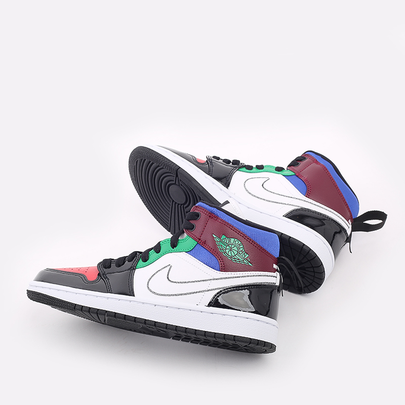 женские разноцветные кроссовки Jordan WMNS 1 Mid SE DB5454-001 - цена, описание, фото 7