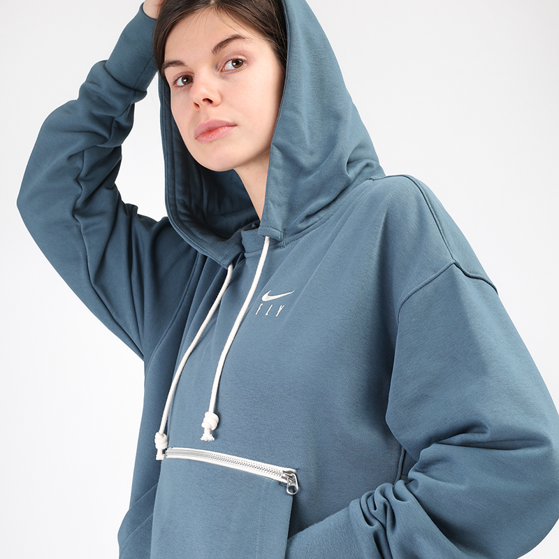 Женская толстовка Nike Swoosh Fly Standart Issue (CU3479-058)  - цена, описание, фото 2