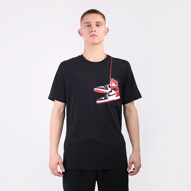 мужская черная футболка Jordan 1 Crew CZ0432-010 - цена, описание, фото 3