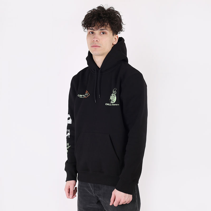 

Толстовка Carhartt WIP, Черный, Hooded Carhartt Race Play SW