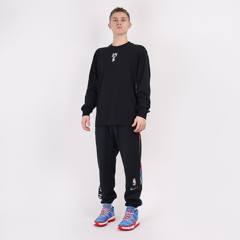 мужские черные брюки Nike Brooklyn Nets Thermoflex Sweatpants CU0611-010 - цена, описание, фото 8