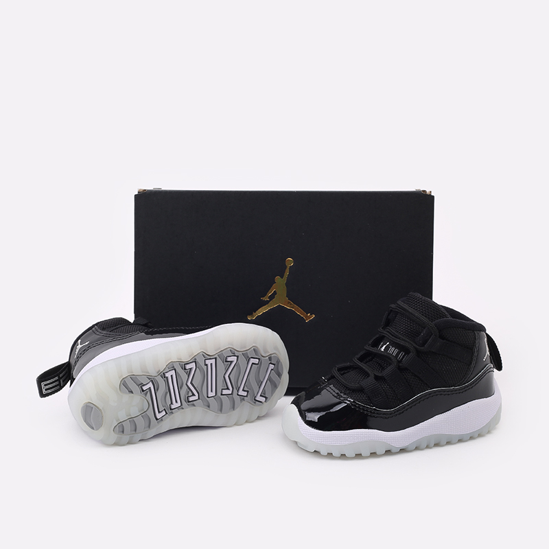 детские черные кроссовки Jordan 11 Retro (TD) 378040-011 - цена, описание, фото 5