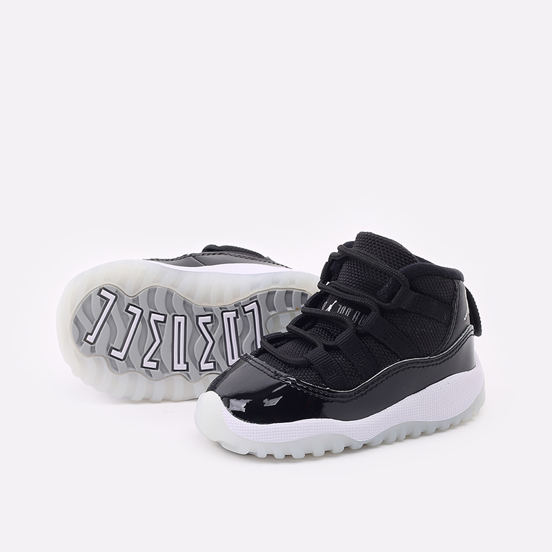 детские черные кроссовки Jordan 11 Retro (TD) 378040-011 - цена, описание, фото 3