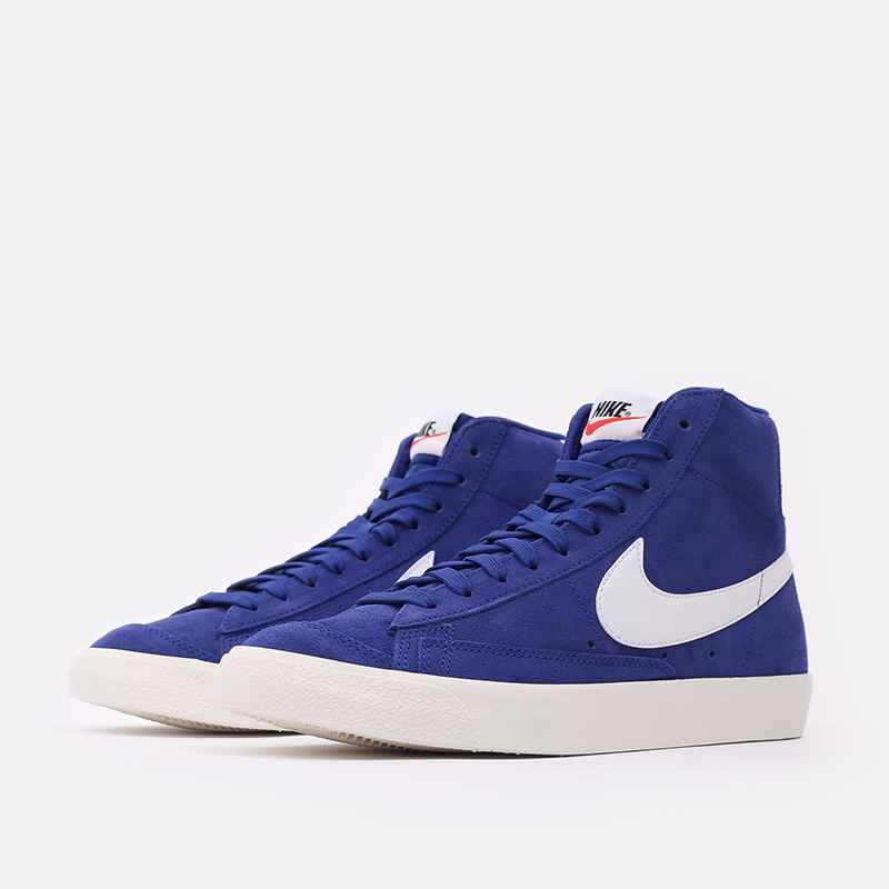 мужские синие кроссовки Nike Blazer Mid '77 Suede CI1172-402 - цена, описание, фото 2