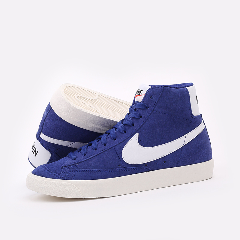 мужские синие кроссовки Nike Blazer Mid '77 Suede CI1172-402 - цена, описание, фото 3