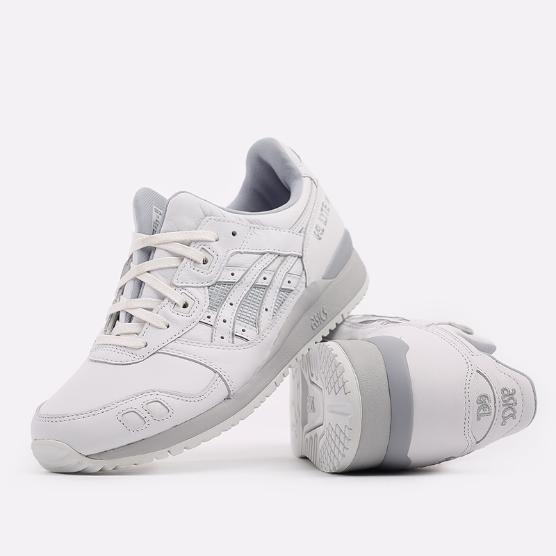 мужские белые кроссовки ASICS Gel-Lyte III OG 1201A081-100 - цена, описание, фото 5