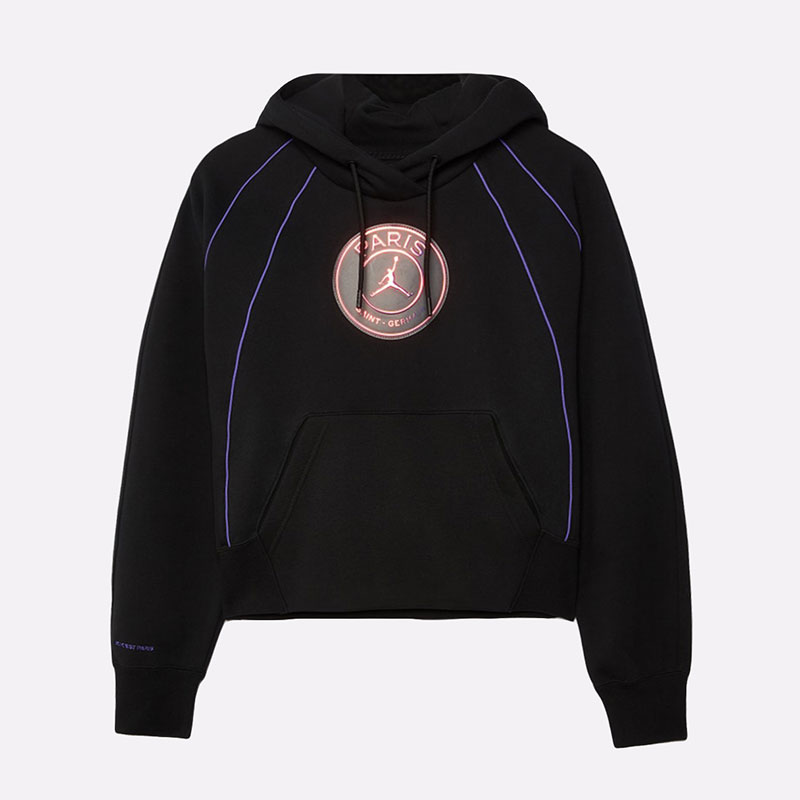 женская черная толстовка Jordan Paris Saint-Germain Women's Pullover Hoodie CZ7497-010 - цена, описание, фото 1