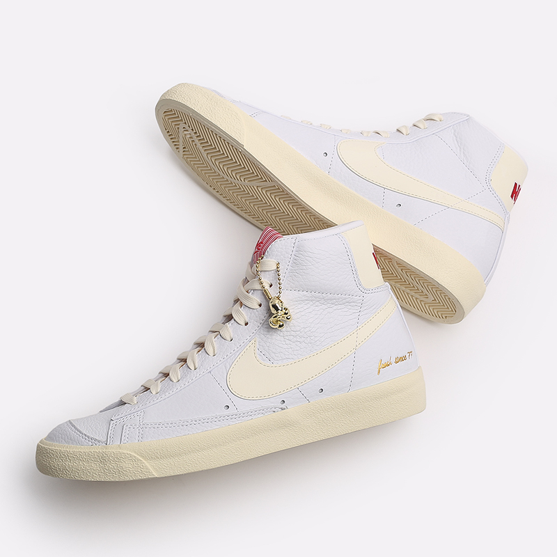 мужские белые кроссовки Nike Blazer Mid '77 VNTG EMB CW6421-100 - цена, описание, фото 4