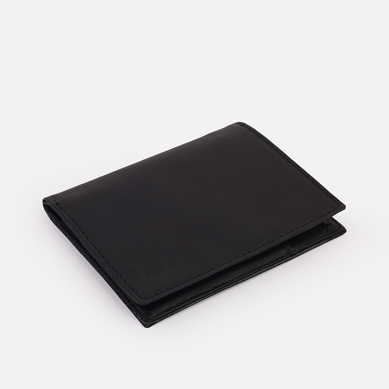 черный бумажник Carhartt WIP Leather Fold Wallet I028723-black - цена, описание, фото 1