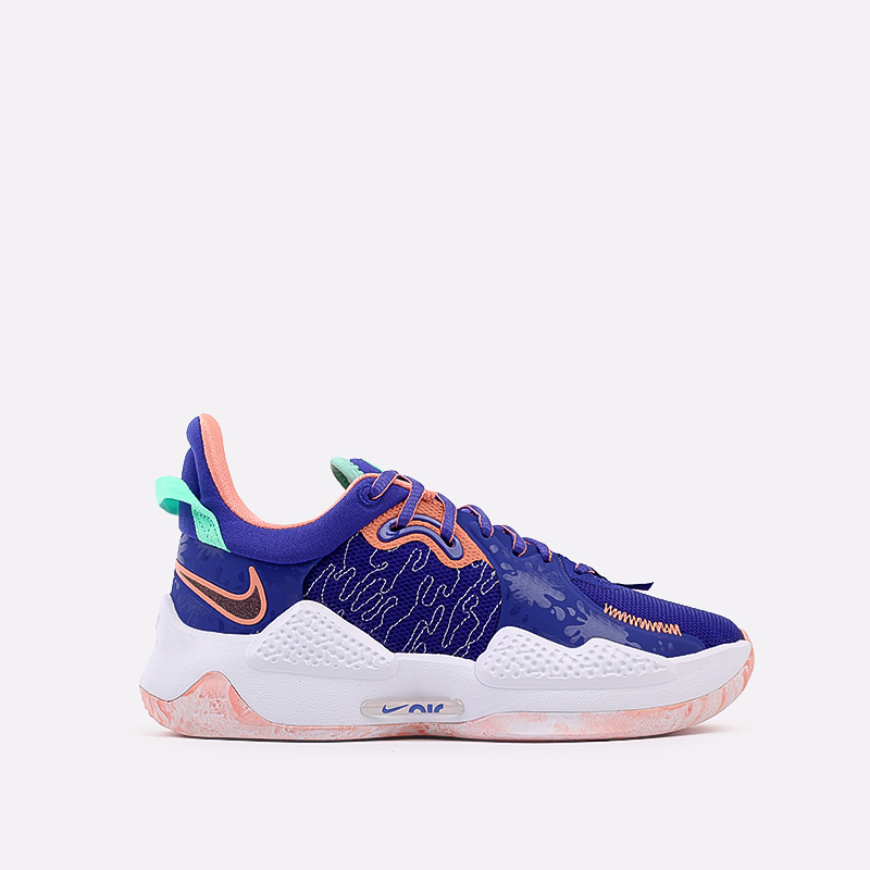  синие баскетбольные кроссовки Nike PG 5 CW3143-400 - цена, описание, фото 1