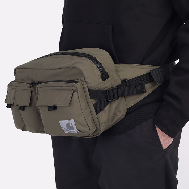  зеленая сумка Carhartt WIP Elmwood Hip Bag I026281-moor - цена, описание, фото 1