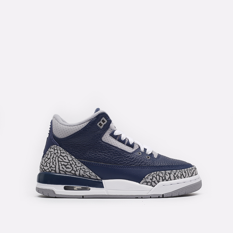 женские синие кроссовки Jordan 3 Retro (GS) 398614-401 - цена, описание, фото 1