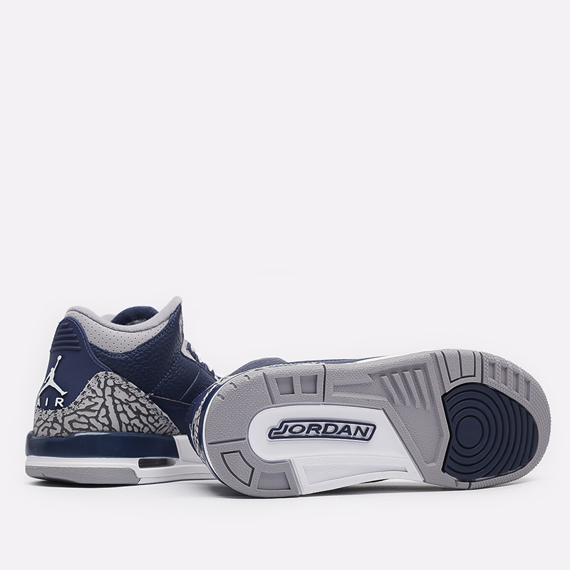 женские синие кроссовки Jordan 3 Retro (GS) 398614-401 - цена, описание, фото 3